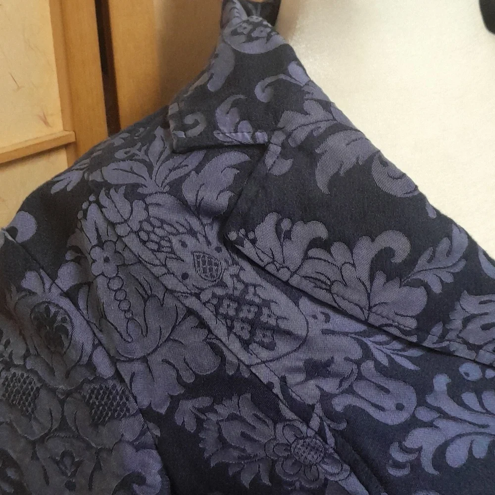 Tommy Bahama blue floral blazer/jacket and scarf set size 8/10 M - Picture 3 of 13